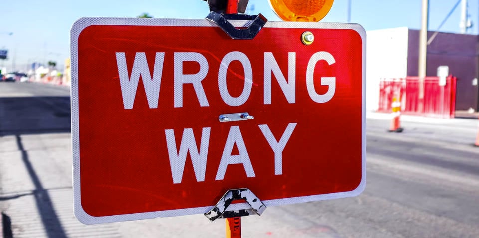 wrong way