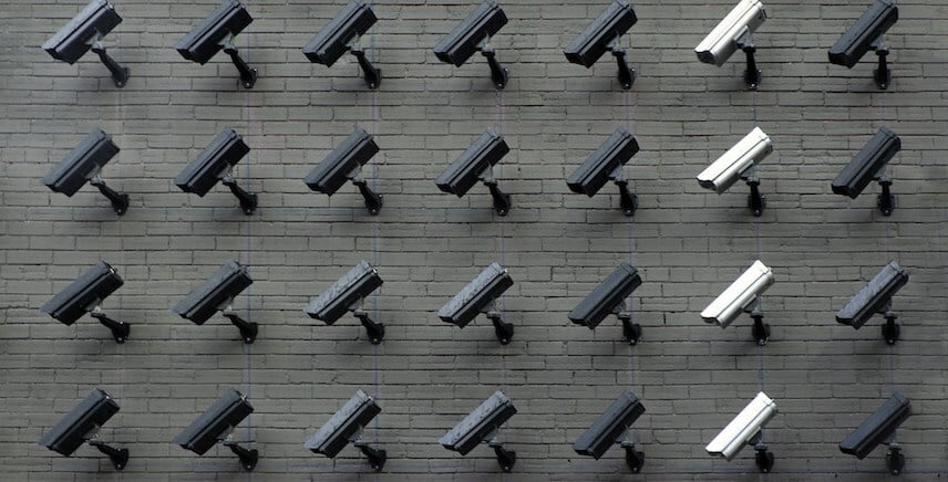 Black and Silver Security Cameras