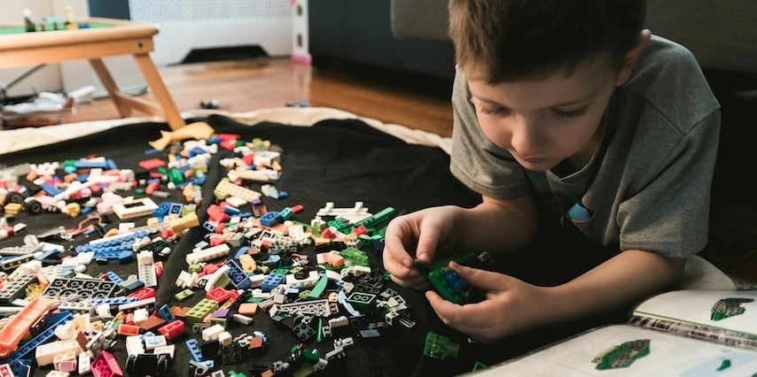 Boy with LEGOs