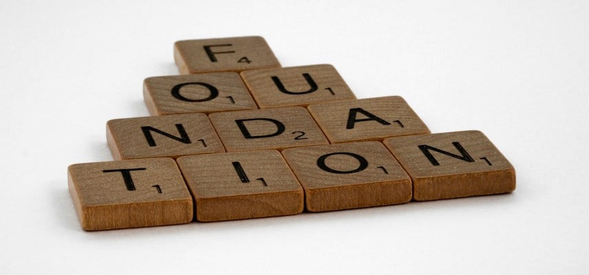 Foundation wooden tiles