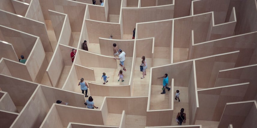 People In Maze