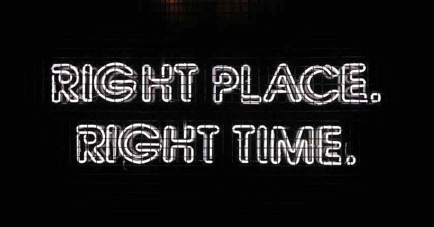 Right Place Right Time Neon