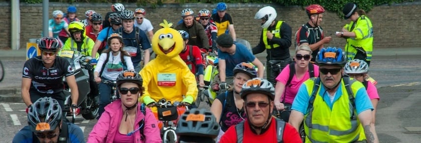 Standing Out Of The Crowd - Big Bird Cyclist copy