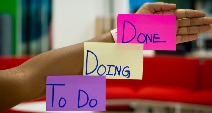 To Do Doing Done Post Its