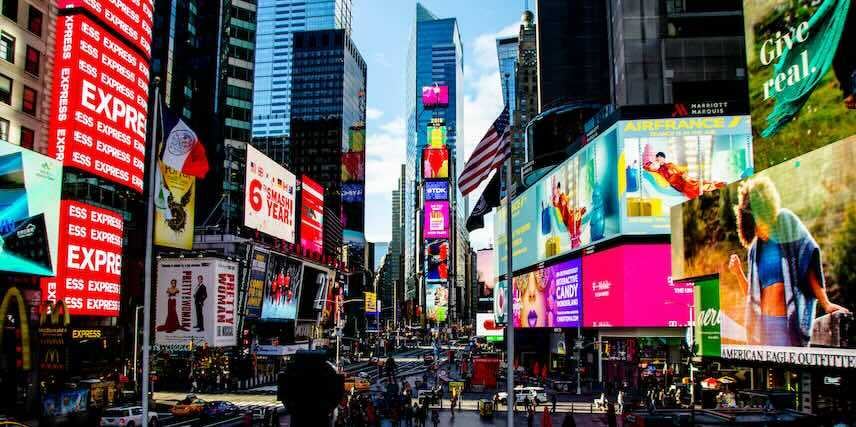 Advertising in Times Square