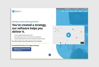 Alertise website homepage Alertise website homepage
