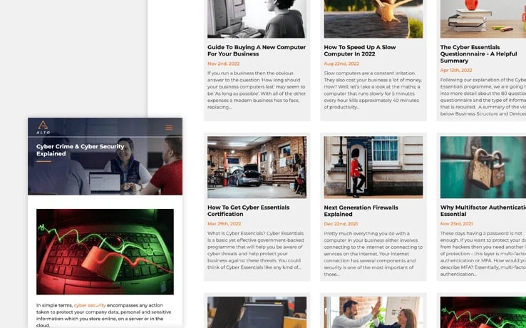 blog page on website blog page on website