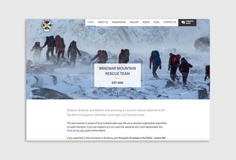 Braemar Mountain Rescue website homepage