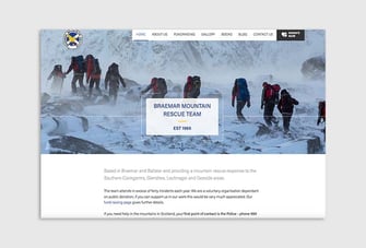 Braemar Mountain Rescue website homepage Braemar Mountain Rescue website homepage