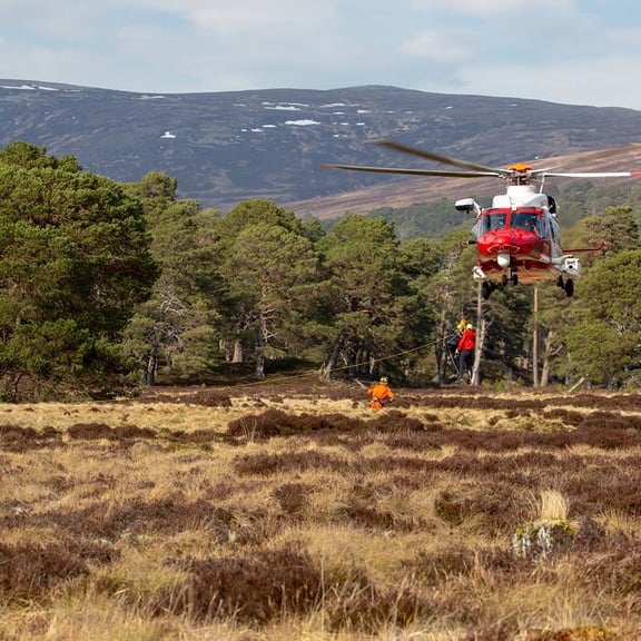 Braemar Mountain Rescue helicopter