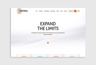 Coretrax website homepage