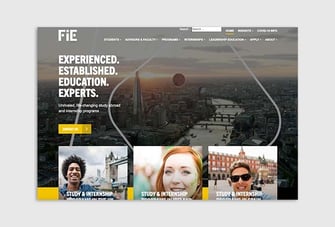 FIE website homepage FIE website homepage