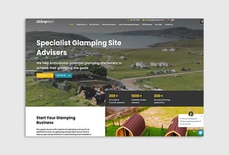 Glampitect website homepage