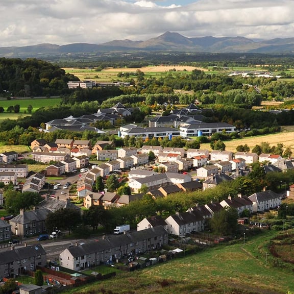 Aerial view of Stirling, UK
