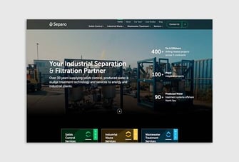 Separo website homepage