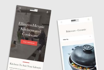 Mobile views of Ellington Mennie website