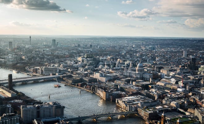 Aerial view of London office