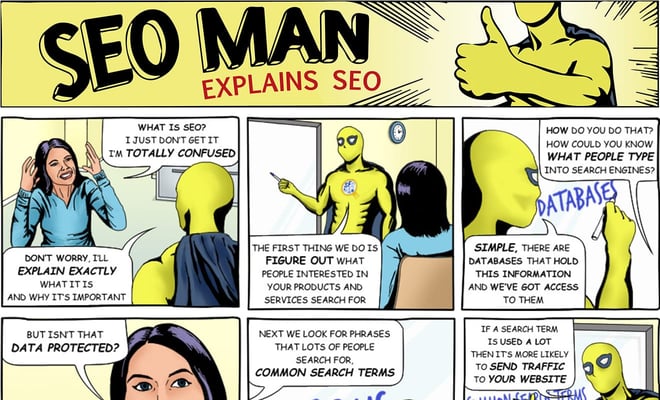 SEO Man Cartoon