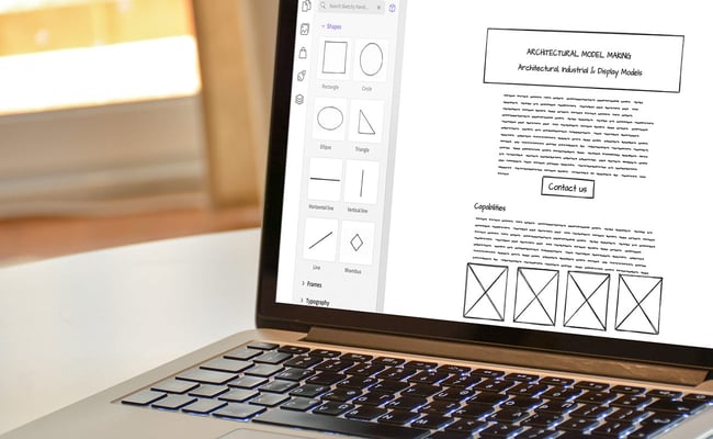 Website wireframe