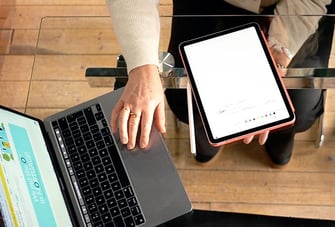 Laptop and ipad on desk