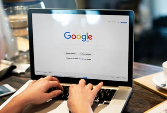 Google search on laptop