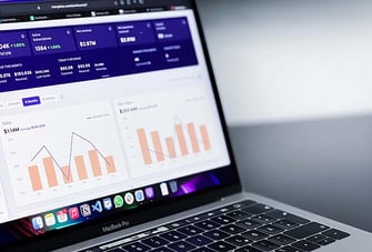 SEO stats on laptop