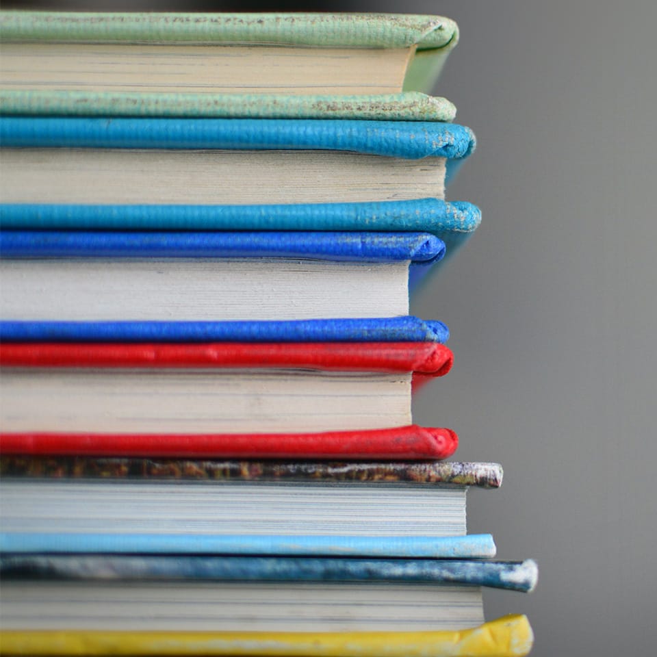 books stacked