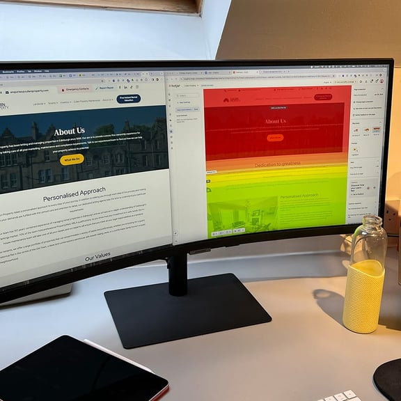 Website heat map