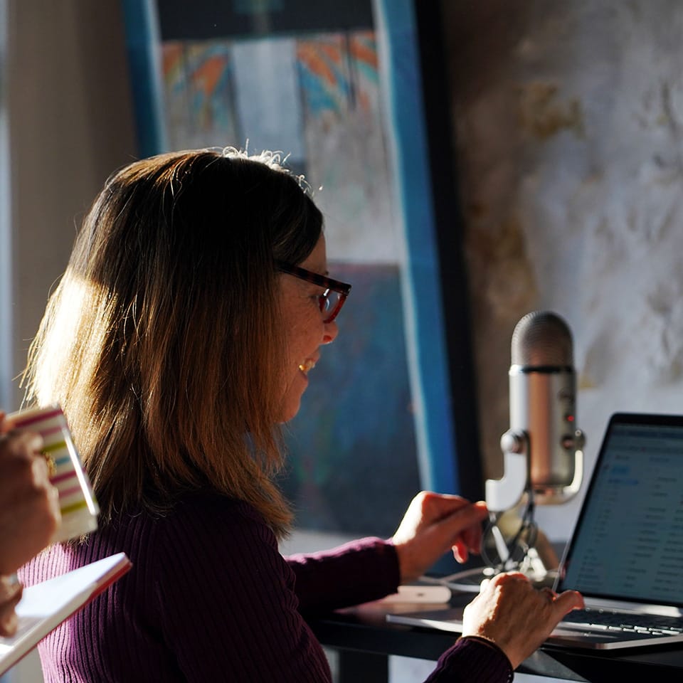 working in the office