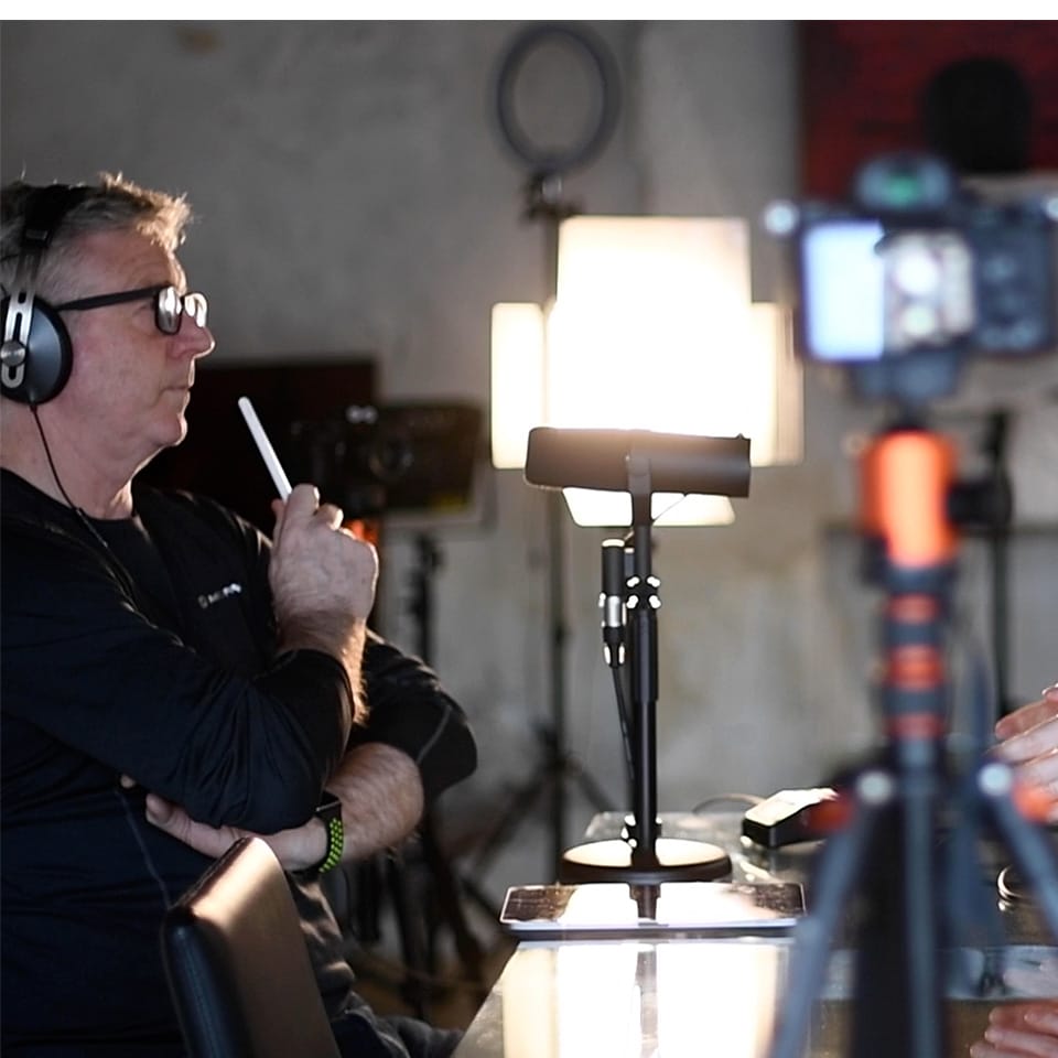 Recording a podcast