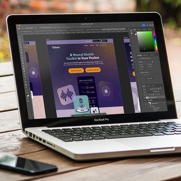 Soluna website design