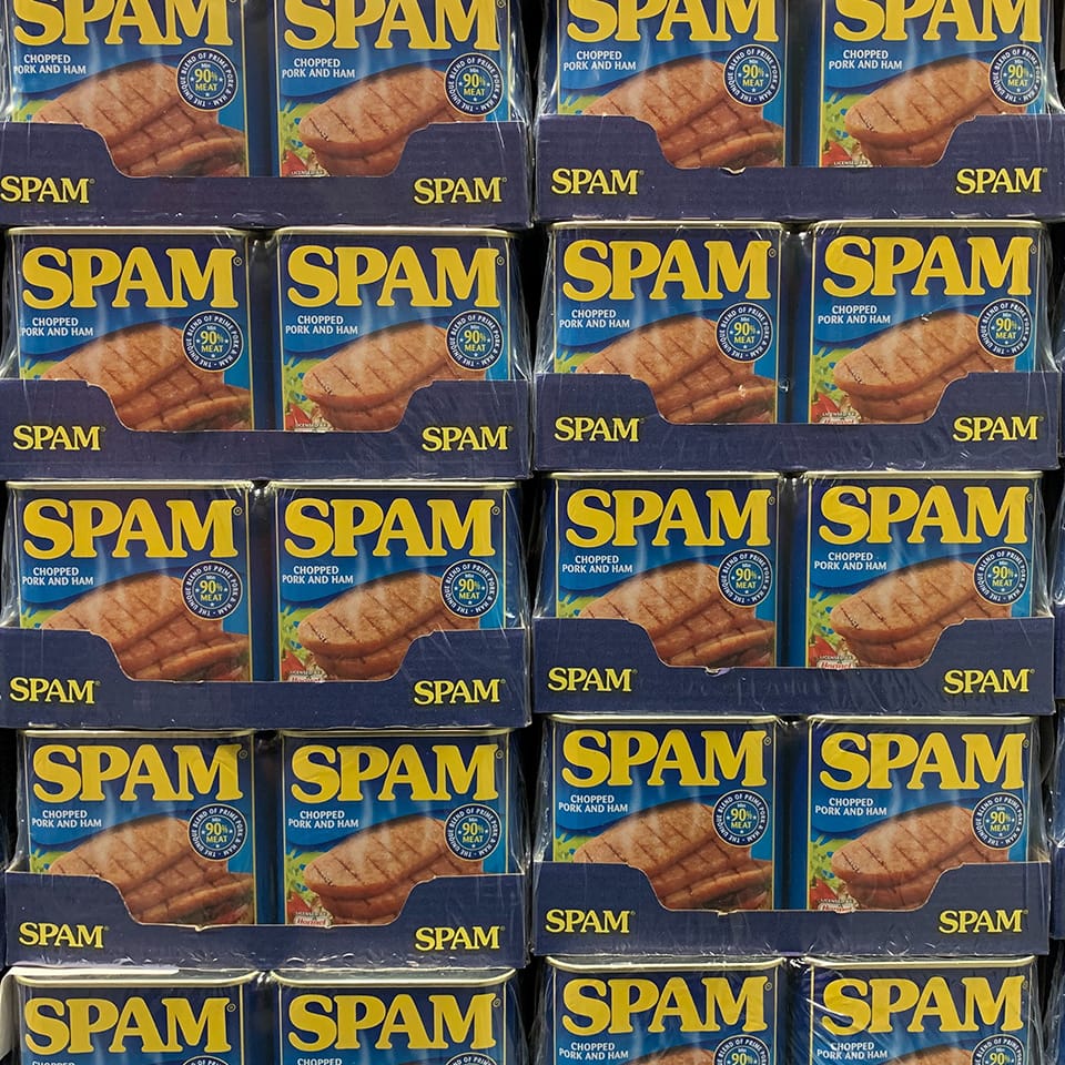 Tins of spam