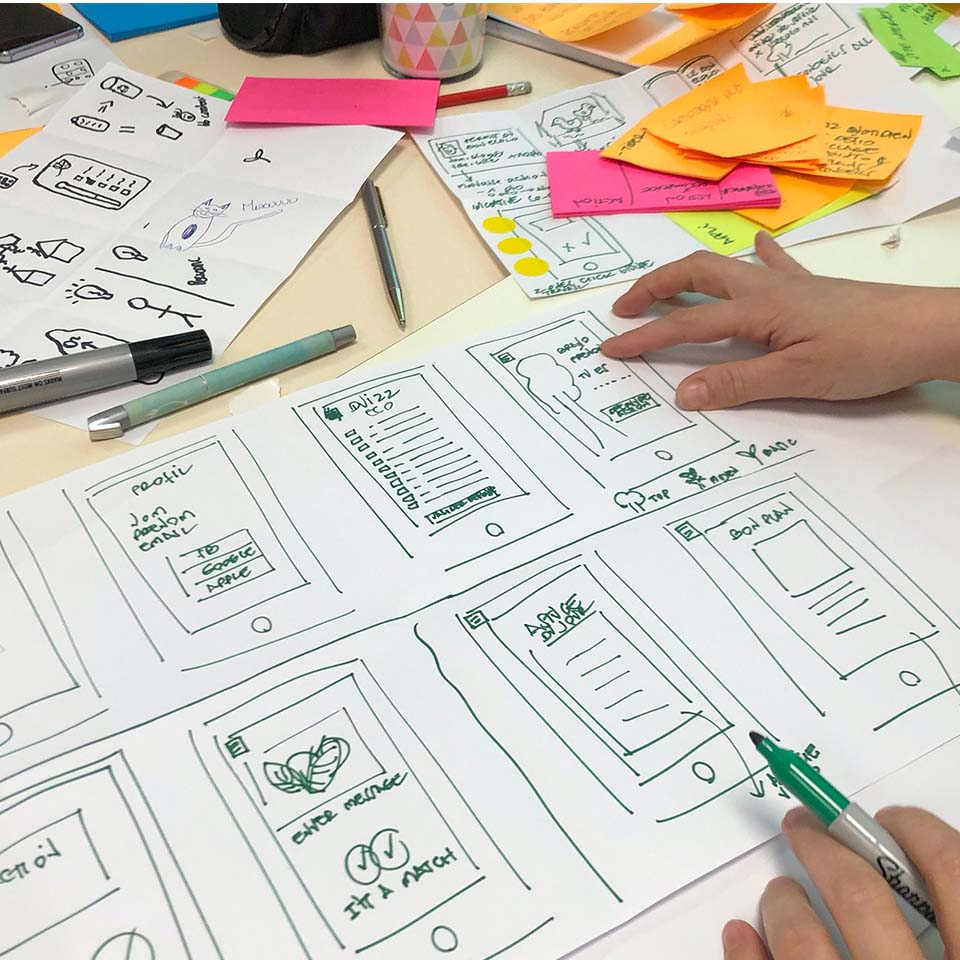 wireframe sketch