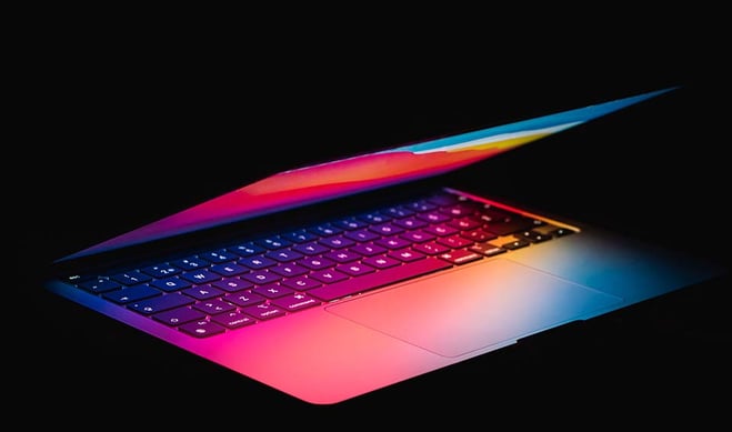 Colourful laptop