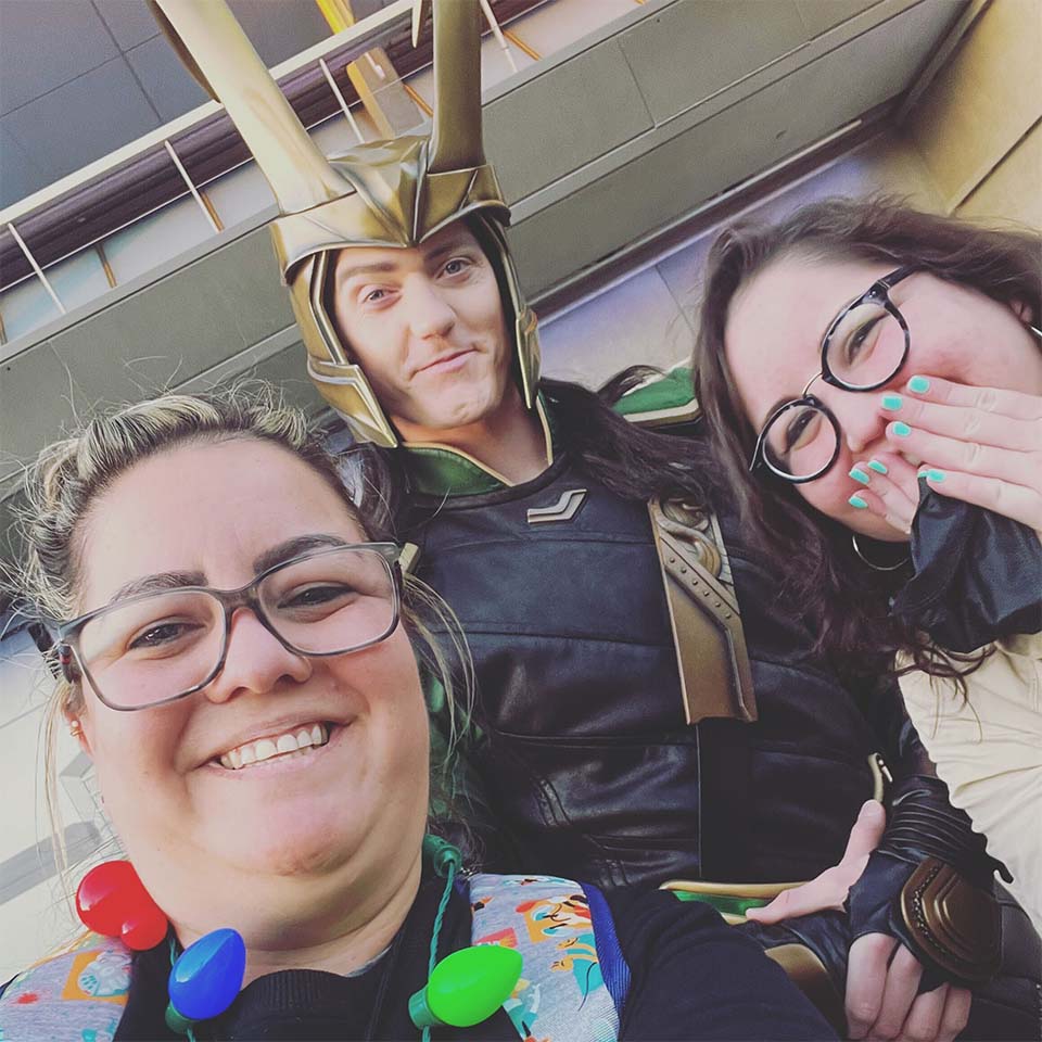 Diana with her husband and sister