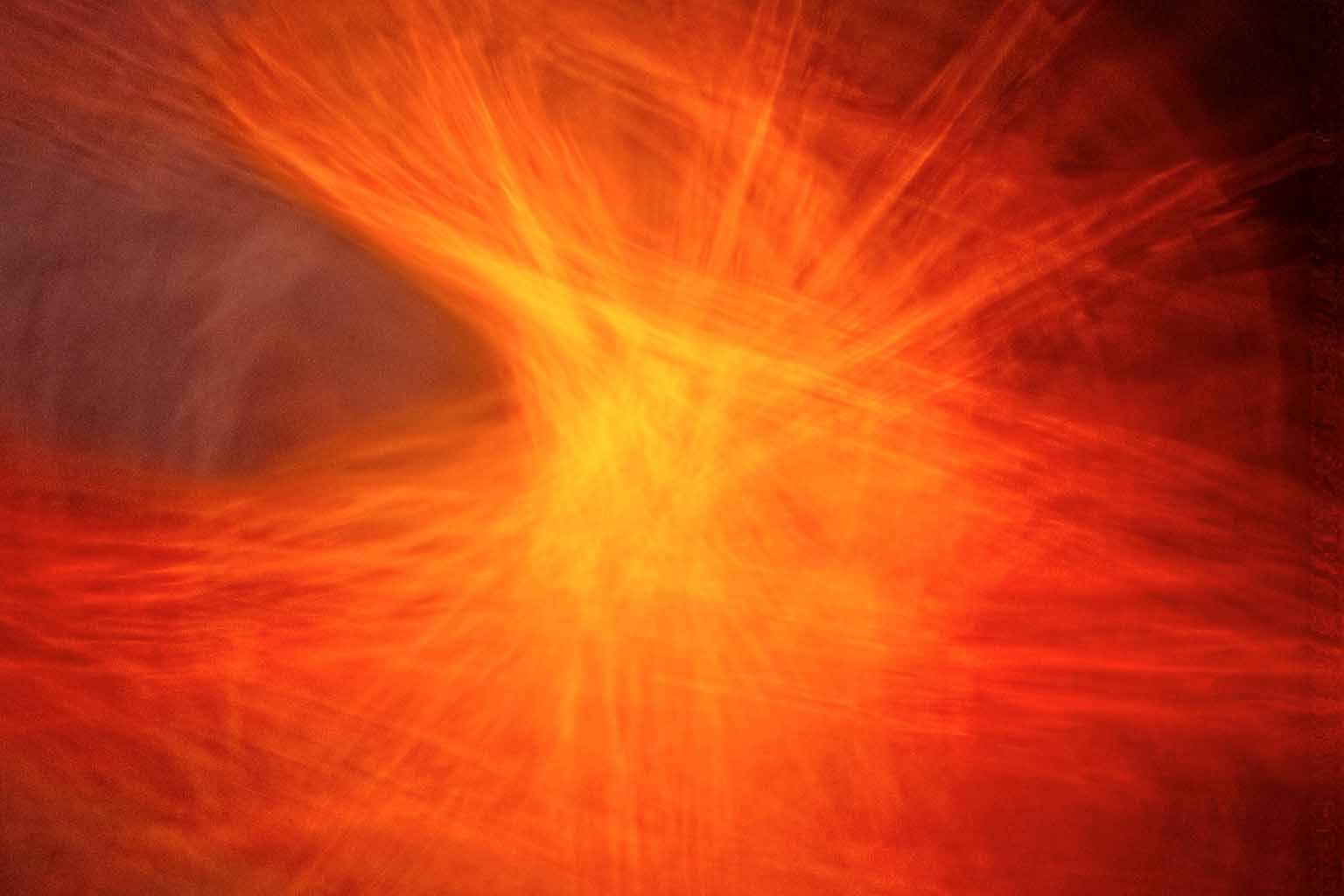 A long exposure photograph of fire