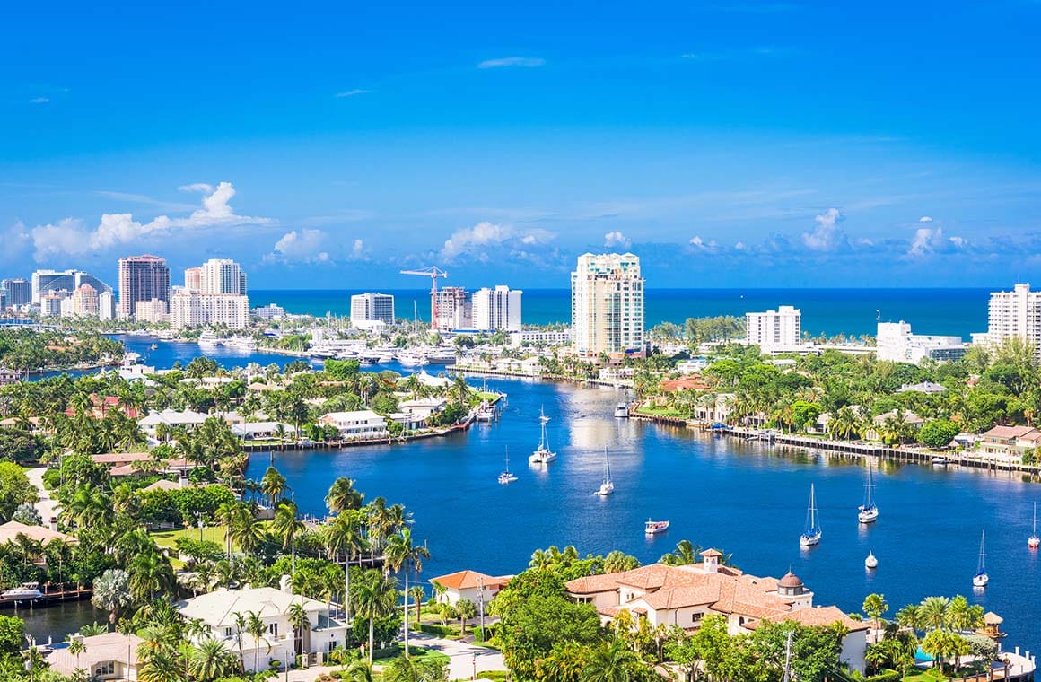 Florida skyline over Barrier Island